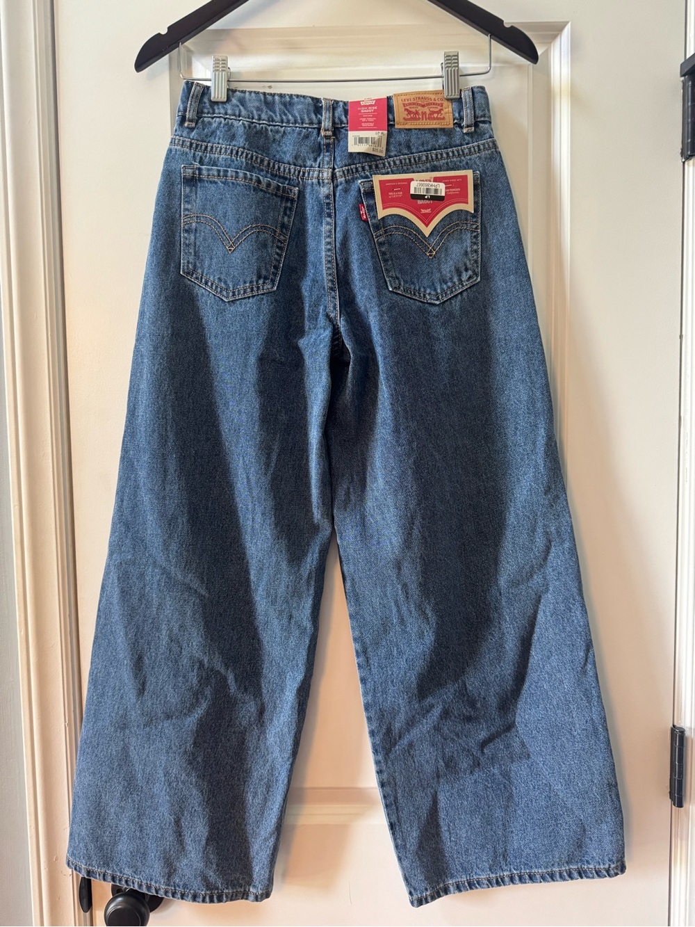 Levi’s Girls High Rise Baggy Denim Jeans NWT Adjustable Waist Size 12 Regular - Picture 4 of 5